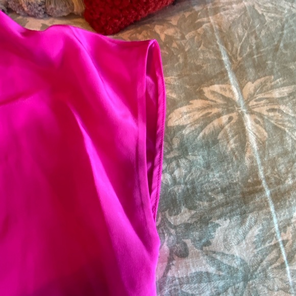 C. Wonder Bright Pink/Fuchsia Silk Dress with Slip - Picture 14 of 16